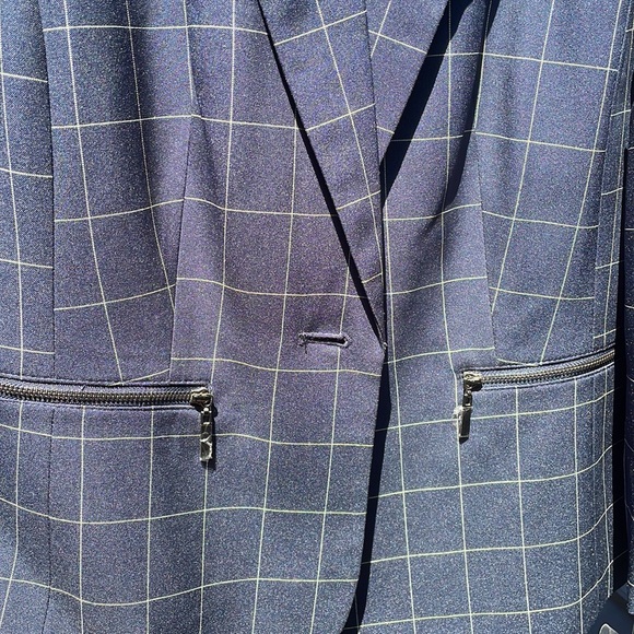 NEW Le Suit 2 piece Suit Set navy and white - Picture 3 of 6